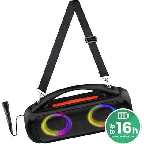 Altoparlante portatile Media-Tech Wireless Bluetooth 60W Nero [MT3184] (1/5)