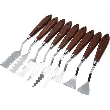Ensemble de 9 palettes de peinture à l'huile de forme irrégulière (1/5)