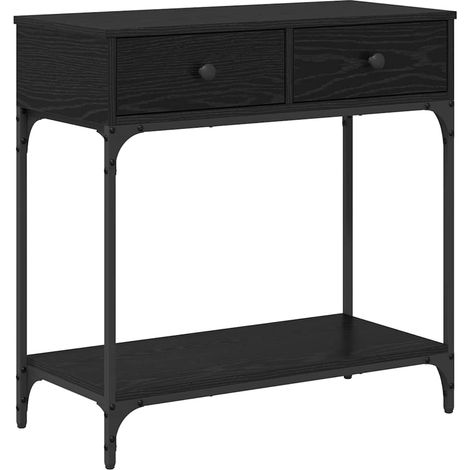 Maison Exclusive - Tavolo consolle Rovere nero 75 x 34,5 x 75 cm Legno multistrato