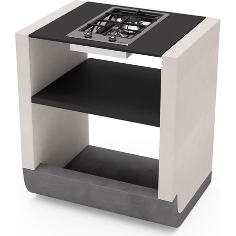 TUOZI - Módulo de soporte SUD Gas para Barbacoa de Obra Prefabricada (Blanco, gris, negro - 81 x 60 x 60 cm) - Uso en Exteriores (1/2)