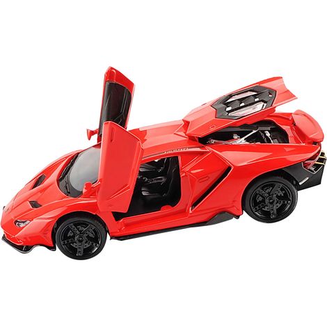 Voiture miniature en alliage moulé sous pression à l'échelle 1:32, jouet à friction pour enfants, cadeau d'anniversaire, rouge 3224A (1/5)