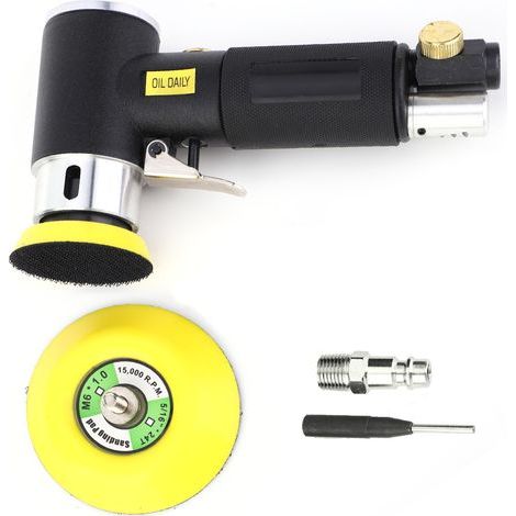 Pneumatischer Exzenterschleifer (76 mm und 51 mm) zum Schleifen und Polieren, 15.000 U/min, 6,35 mm (1/5)