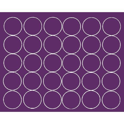 Autocollants ronds de 8 cm, 30 pastilles violettes brillantes