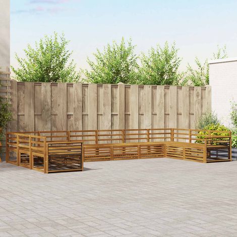 Sofagarnituren 10 pcs Natur Massivholz Akazie (1/5)