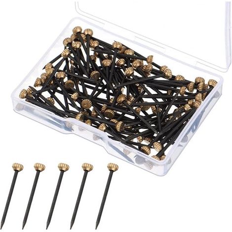 Set di 50 ganci triangolari in acciaio al carbonio nero per appendere cornici e specchi. (1/5)