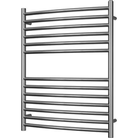 Aston - Stainless Steel Heated Towel Rail H800mm x W600mm - Curved (1/3)