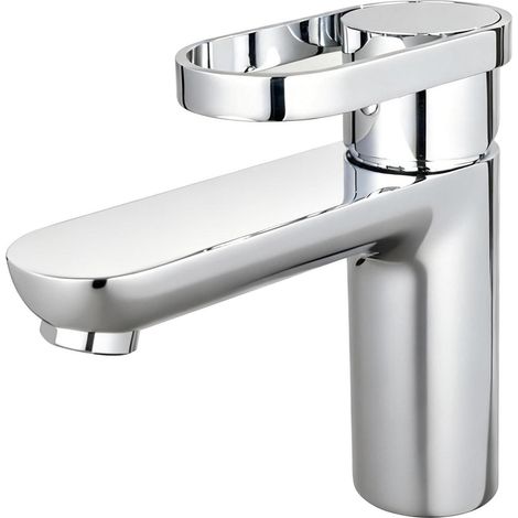 Einhebelmischer Bad Chrom, Wassersparend, Messing, G3/8, Auslaufhöhe 83mm (1/5)