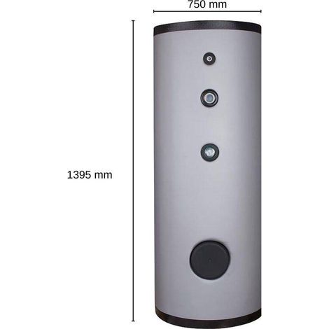 Evenes Warmwasserspeicher DSFI 400 Edelstahl 2 Wärmetauscher 414 L Solarspeicher (1/5)