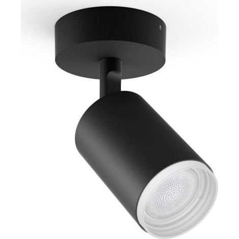 Philips Hue Fugato Faretto da superficie con 1 punto Luce (Nero) Luce Bianco e colorata - White and Color Ambiance (1/4)