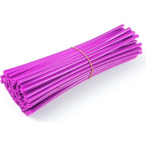 36 Protège-Rayons Moto Cross Jantes Off Road Kit Skins Motocross Garde-Boue Violet 36 Pièces (1/5)