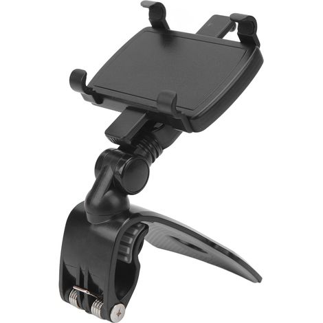 Support téléphone voiture rotatif 360° antichoc pour tableau de bord, fixation universelle, angle réglable (1/5)