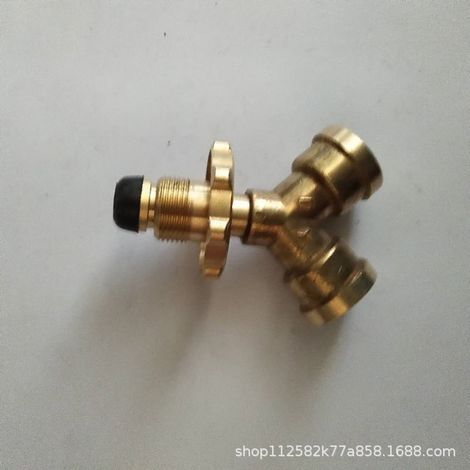 Adapter mit einem Ausgang und zwei Anschlüssen für LPG-Flaschen, Dreiwegeventil, dualer Niederdruck- und Hochdruckregler (1/4)