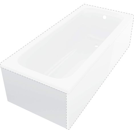 Rivestimento vasca 140 a 170 cm lato corto colore bianco - Arixo