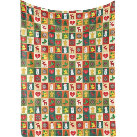 Weiche und warme Sofadecke für Weihnachten, Halloween oder Geburtstag – 100 x 120 cm