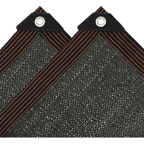 voile d'ombrage rectangulaire 3x6m résistant aux UV oeillet 90% noir auvent de jardin patio auvent tissu UV pour plantes piscine (1/5)
