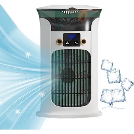 Tragbare Klimaanlage, neue Mini-Klimaanlage, tragbare Klimaanlage ohne Abluft, drei Lüfterstufen, leise tragbare Klimaanlage, Energieeffizienzklasse A+++, geeignet für Schlafzimmer und Büros ( (1/5)
