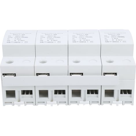 Parafoudre 4 Prises avec Disjoncteur Intégré, Protection Antisurtension 385VAC 25KA pour Appareils Électroménagers