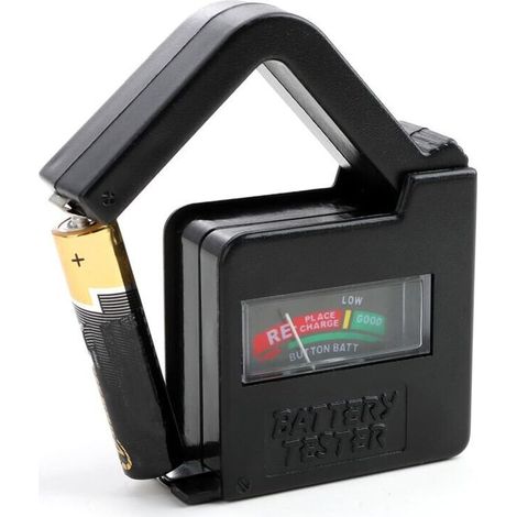 Testeur de Piles Numérique Universel Modèle BT860, Compatible avec Piles AA, AAA, C, D, 9V, et Boutons, Affichage Analogique Précis, Éco-responsable, Portable, Fonctionne sans Batterie