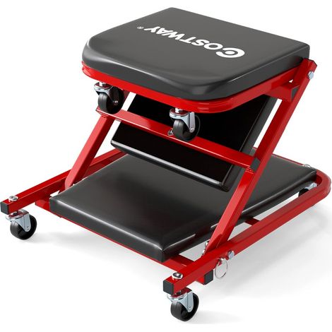Taburete plegable universal 2 en 1 92 x 41 x 12 cm asiento acolchado cómodo diseño moderno de metal negro 200014173