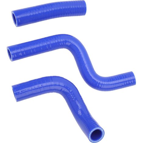 Jeu de 3 durites silicone radiateur refroidissement étanche résistant chaleur connexion stable compatible KX80 KX85 KX100 bleu (1/5)
