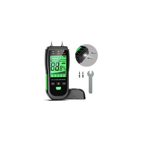 Détecteur d’humidité numérique pour bois – Hygromètre mural précis avec affichage LCD, mesure non destructive de l’humidité du bois (0–99 %), idéal pour menuisiers, charpentiers et bricoleurs (1/5)