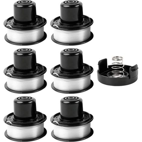 Lot de 6 bobines de fil de rechange pour débroussailleuse Black Decker RS-136-BKP/682378-02 de 6,1 m à alimentation automatique pour GL250/GL310/GL360 (1/4)