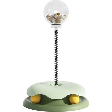 Distributeur de Friandises pour Chat - Distributeur Automatique en Plastique, Pratique et Durable - Couleur Verte (1/5)