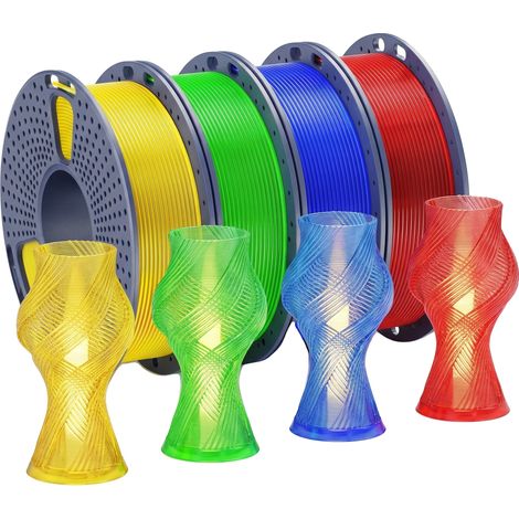 Filament d'imprimante 3D, matériau PLA, bobines de 250g, PETG 250g x 4 (1/2)