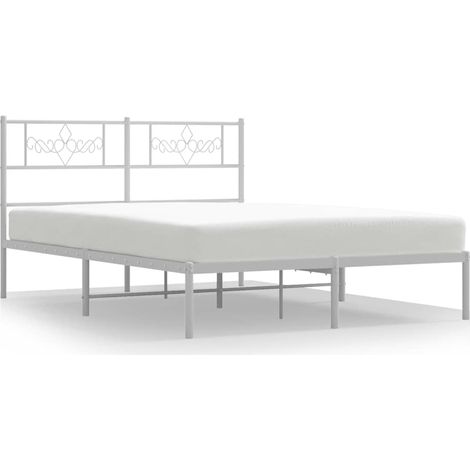 Maison Exclusive - Giroletto con Testiera Metallo Bianco 135x190 cm