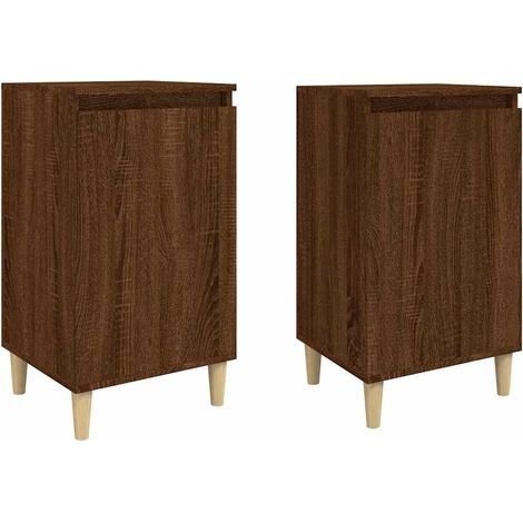 Maison Exclusive - Comodini 2 pz Rovere Marrone 40x35x70 cm in Legno Multistrato (1/5)