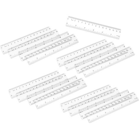 Lot de 25 règles mesure en plastique transparent pour le dessin (1/5)