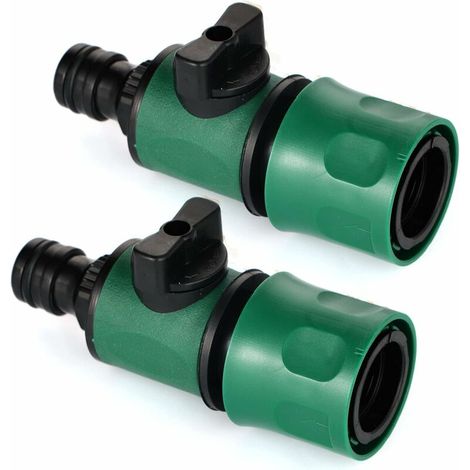 Lot de 2 raccords pour rallonges de tuyaux - Raccords rapides pour robinets d'eau - Raccords pour outils de jardinage - Raccords pour tuyaux - Raccords individuels (1/5)