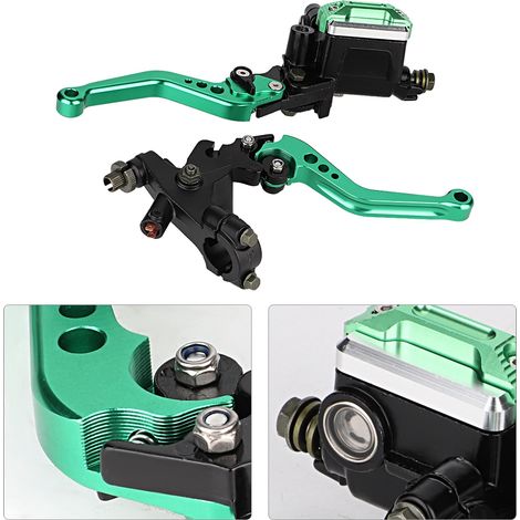 Lot de 2 Maîtres-Cylindres Universels CNC pour Embrayage et Frein Moto, Pompe Hydraulique Haute Performance (1/5)