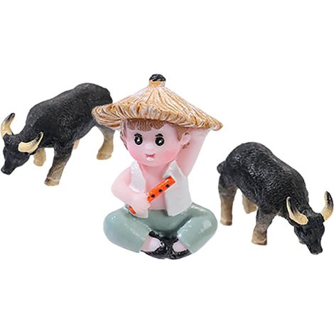 Figurines Miniatures D’Animaux Ferme 1 Set en Résine (1/5)