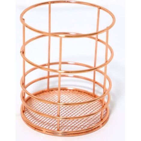 Portapenne multifunzionale in metallo, porta pennelli per il trucco, accessorio creativo da scrivania, adatto per casa e dormitorio (1 pezzo) (1/5)