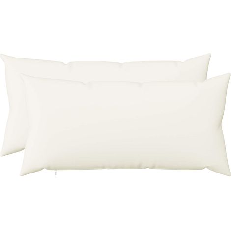 Lot de 2 housses de coussin HEERLEN - 40 × 70 cm - blanc - 100 % polyester (1/5)