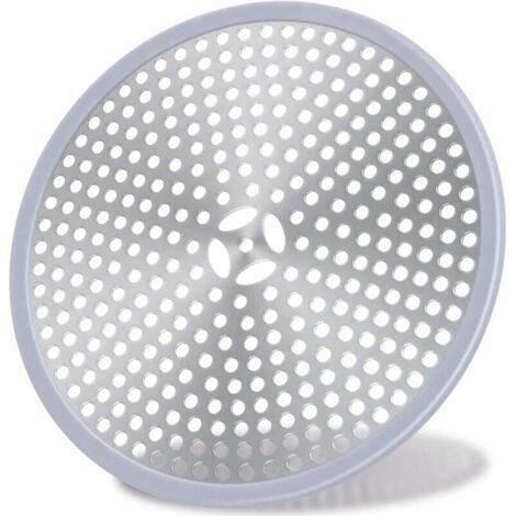 BUNTHAUS Duschablauf, Haarfilter, Duschablaufsieb, Haarfänger für die Dusche, Spülbeckenablaufabdeckung, Haarfänger für den Duschablauf – Silber, Edelstahl und Silikon 1