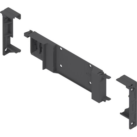 Blum Z10D5210 Trägerprofilaufnahme, Schubladenöffnung, Schrankzubehör, Möbelbeschlag, sanftes Schließen, Kunststoff tiefgrau