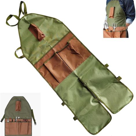 Gardening Apron Gardening Suit Garden Apron – 1 Piece, Green, Garden Protective Apron, Waterproof with Pockets, for Gardening, Cleaning and Woodworking (1/5)