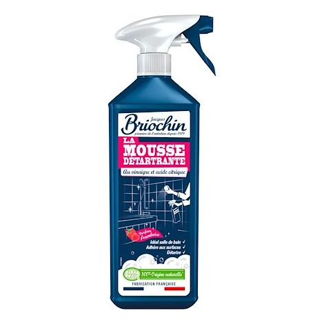 Détartrant naturel pour salle de bain – Élimine le calcaire – Vinaigre et acide citrique – Écologique et sans produits chimiques – Maison Briochin