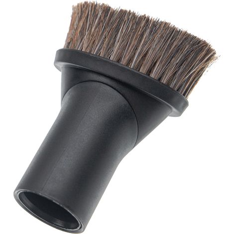 Vhbw – Brosse à épousseter pour aspirateur – Buse pinceau 35/32mm – Poils de cheval pour surfaces fragiles – Adaptateur inclus