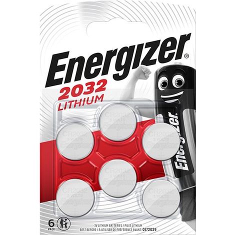 Energizer Lithium CR2032 Batteries Card 6