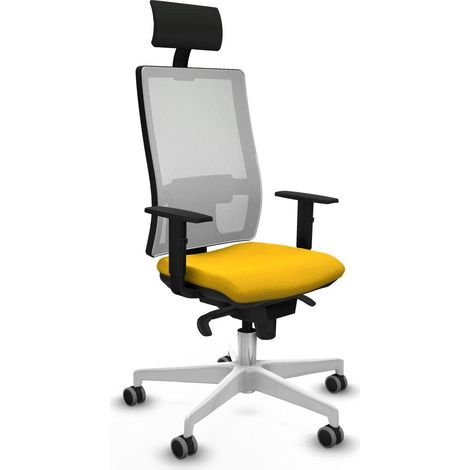 Piqueras y Crespo 1D026G1 Chaise de Bureau Jaune Ergonomique (1/3)