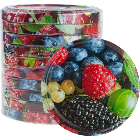 CAPL82KPL082 TAPAS PARA FRASCOS FI82 TAPAS PARA FRASCOS TAPAS DE ROSCA 10 piezas 6-LOCK fruta (1/5)