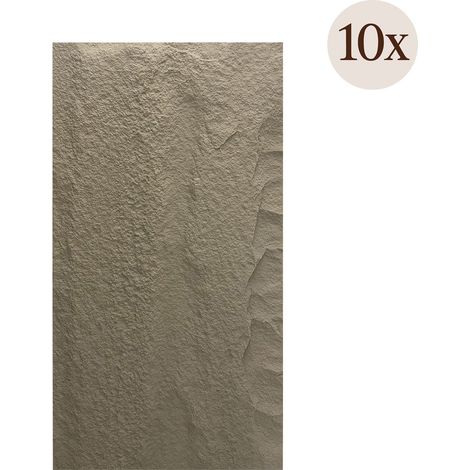 Dekorplatte Ottiglio, 10er-Set, leicht zu schneiden und installieren, realistische Textur, schalldämmend, 60x3 cm
