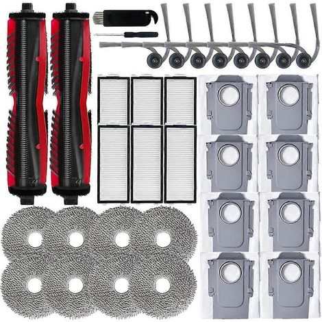 Filtre pour aspirateur brosse pour aspirateur Filtre de brosse pour aspirateur filtre de remplacement Accessoires Kit pour Roborock Saros Z70 Robot Aspirateur – Main Side Brosses Filtres Serpillière P (1/5)