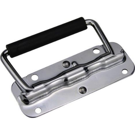 2 poignées pliantes en acier inoxydable, transport en argent, boîte à outils avec poignée métallique (1/4)