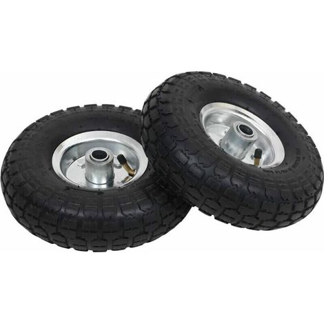 Roue de diable 2 pcs Caoutchouc 4.10/3.50-4 (260 x 83 mm)