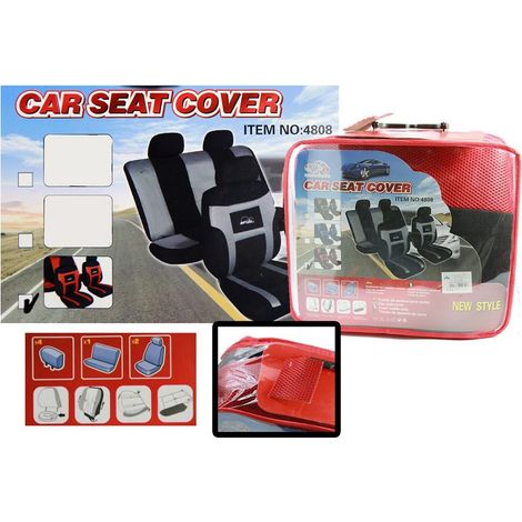 TRADE SHOP - Coprisedili Auto Universali Copri Sedili Anteriori Posteriore Poggiatesta 4808 - (1/4)