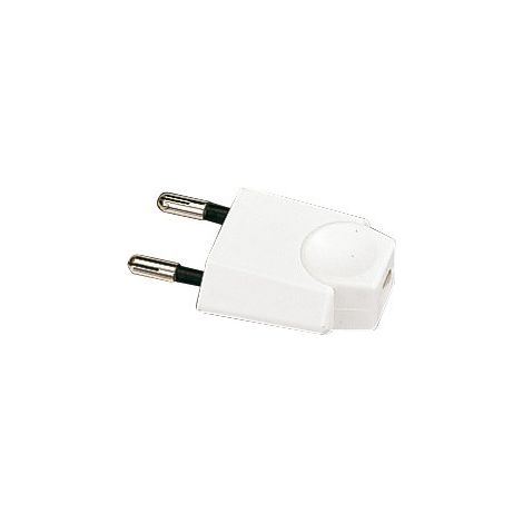 Fiche mâle 6A 2P blanc L'EBENOID 020260